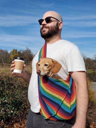 Dog Sling Carrier - Rainbow Woven